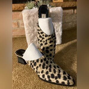 Diane Gilman Animal Print Mules